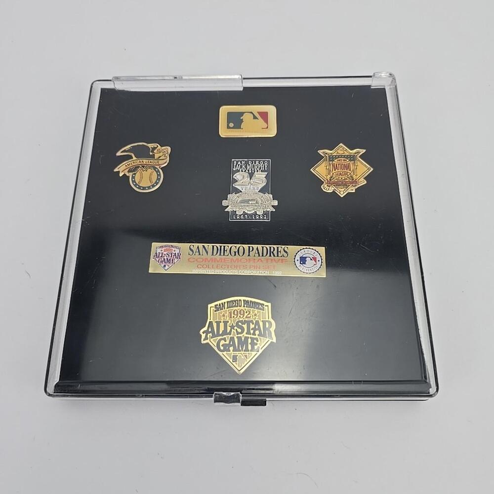 Vintage 1992 San Diego Padres Commemorative Pin Set MLB Baseball Collectors